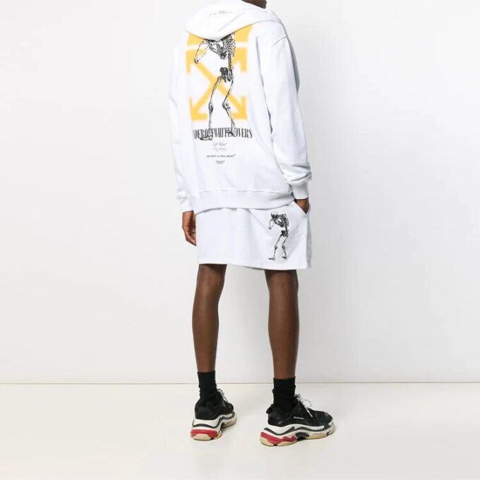 Off-White x UNDERCOVER Crossover cu imprimeu logo pe ambele părți, alb