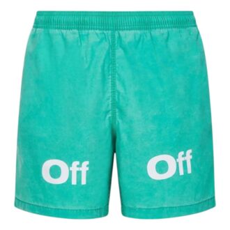 Șort de baie Off-White Bounce Off Sunset „Green”