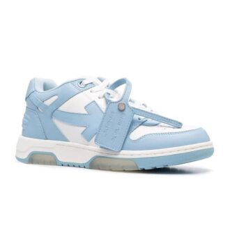 Out Of Office din piele de vițel „White Blue”