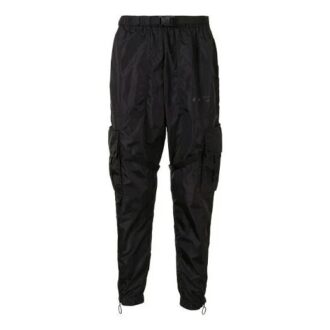 Pantaloni cargo cu imprimeu săgeată SS21, negri