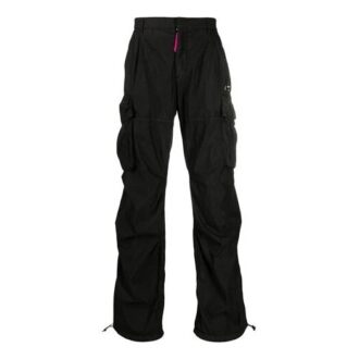 Pantaloni cargo negri Off-White pentru bărbați SS21 cu logo