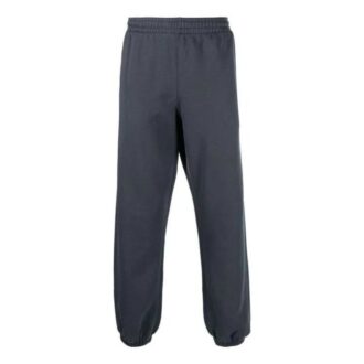 Pantaloni casual din bumbac Off-White pentru bărbați, colecția SS22, culoare uni, model „Bundle Feet”, albastru de toamnă Pantaloni casual din bumbac Off-White pentru bărbați, colecția SS22, culoare uni, model „Bundle Feet”, albastru de toamnă