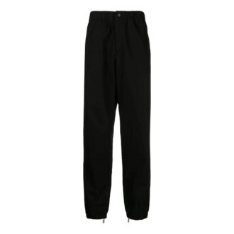 Pantaloni casual drepți Off-White pentru bărbați, colecția SS22, culoare solidă, talie elastică, versiune neagră Pantaloni casual drepți Off-White pentru bărbați, colecția SS22, culoare solidă, talie elastică, versiune neagră