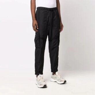 Pantaloni casual funcționali cargo Off-White pentru bărbați FW21, culoare solidă, negru Pantaloni casual funcționali cargo Off-White pentru bărbați FW21, culoare solidă, negru