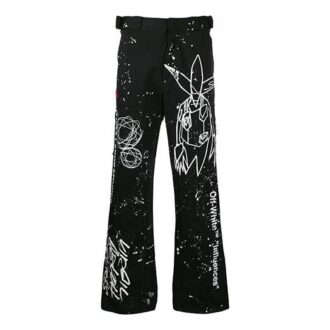 Pantaloni casual Futura Crossover cu imprimeu, negri Pantaloni casual Futura Crossover cu imprimeu, negri