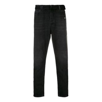 Pantaloni casual largi negri pentru bărbați Off-White Pantaloni casual largi negri pentru bărbați Off-White