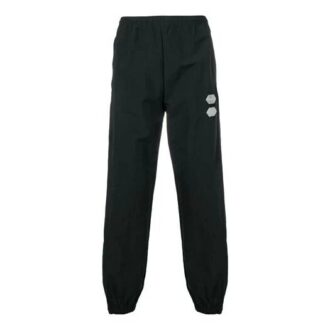 Pantaloni casual Off-White pentru bărbați, culoare solidă, cu dungă albă laterală, negru Pantaloni casual Off-White pentru bărbați, culoare solidă, cu dungă albă laterală, negru