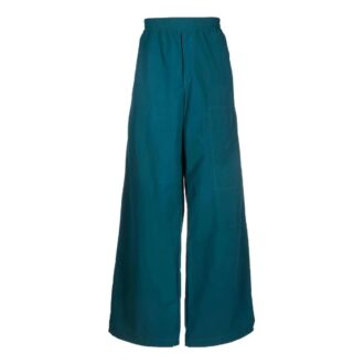 Pantaloni casual Off-White pentru bărbați FW22, cu talie elastică, croi drept, culoare solidă, croi larg, albastru Pantaloni casual Off-White pentru bărbați FW22, cu talie elastică, croi drept, culoare solidă, croi larg, albastru