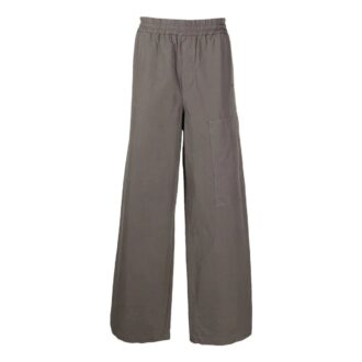 Pantaloni casual Off-White pentru bărbați FW22, culoare solidă, cu logo brodat, croială largă, gri Pantaloni casual Off-White pentru bărbați FW22, culoare solidă, cu logo brodat, croială largă, gri