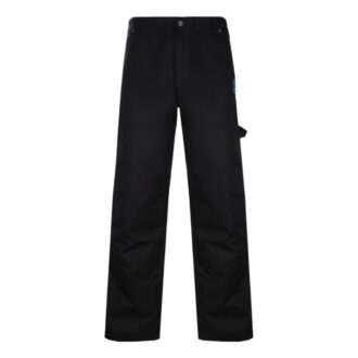 Pantaloni casual Off-White pentru bărbați SS22, de culoare solidă, cu croi drept, model cargo, negri Pantaloni casual Off-White pentru bărbați SS22, de culoare solidă, cu croi drept, model cargo, negri