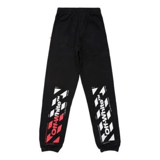 Pantaloni cu imprimeu cu logo în dungi SS19