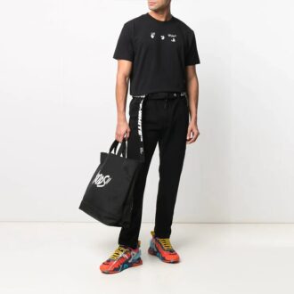 Pantaloni de blugi cu logo pentru bărbați SS21, negri