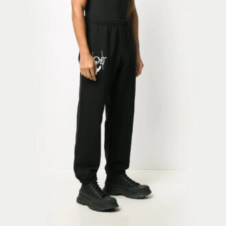 Pantaloni de bărbați FW20 cu imprimeu logo Hand Workers, negri