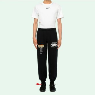 Pantaloni de trening casual pentru bărbați, stil urban, din bumbac simplu, cu linie ondulată și logo 3D