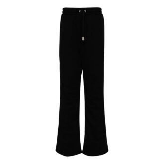 Pantaloni de trening cu dungi diagonale brodate „Negru”