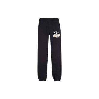 Pantaloni de trening din bumbac pentru bărbați cu logo și dungi largi
