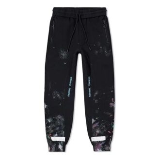 Pantaloni de trening din bumbac periat cu imprimeu Galaxy Diagonal
