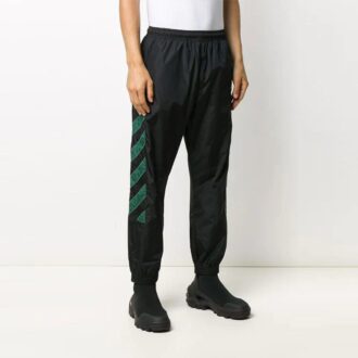 Pantaloni de trening pentru bărbați cu dungi diagonale
