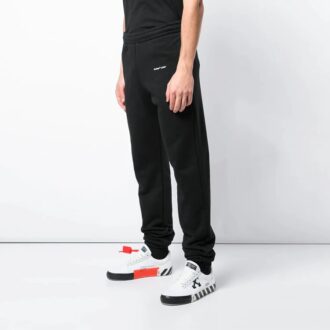 Pantaloni de trening pentru bărbați cu logo Virgil Abloh, negri