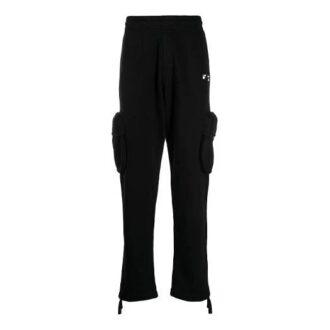 Pantaloni de trening SS21 cu logo, croi slim, negri