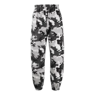 Pantaloni jogger casual cu imprimeu logo SS21, versiune standard, camuflaj, alb