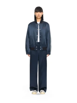Pantaloni largi din satin
