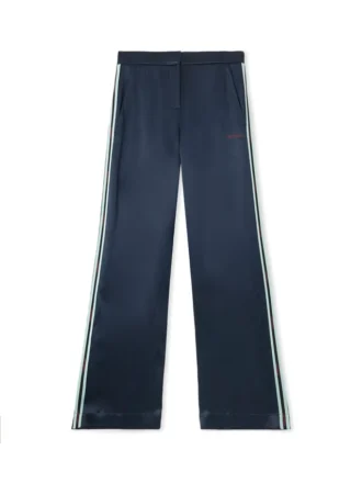 Pantaloni largi din satin