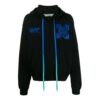 Pantaloni largi Off-White pentru bărbați, cu logo Wizard și Cat Over Arrows, negri