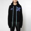 Pantaloni largi Off-White pentru bărbați, cu logo Wizard și Cat Over Arrows, negri