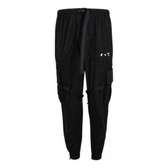 Pantaloni lungi cargo cu logo Parachute SS21, negri