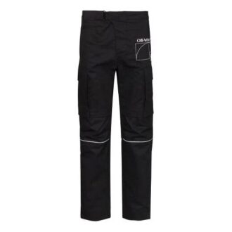 Pantaloni lungi casual detașabili cu model alfabetic, versiune standard, negru