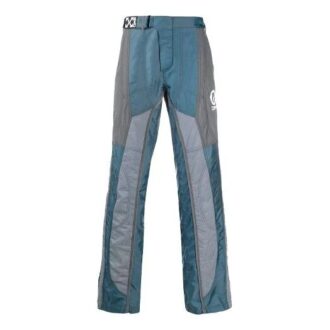 Pantaloni lungi casual drepți cu cusături, versiunea albastră