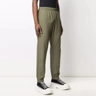Pantaloni lungi casual FW21 cu logo, versiune standard, verde închis