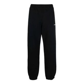 Pantaloni lungi casual largi cu imprimeu Off-White pentru bărbați SS22, negru
