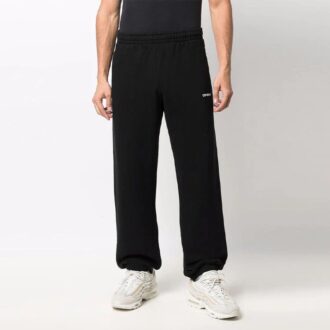 Pantaloni lungi casual largi cu imprimeu Off-White pentru bărbați SS22, negru