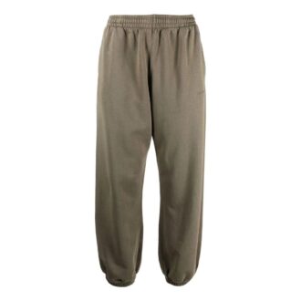Pantaloni lungi casual largi Off-White pentru bărbați SS22, culoare solidă, verde