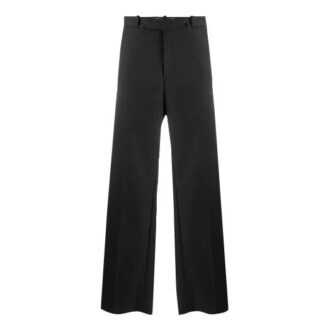 Pantaloni lungi casual Off-White pentru bărbați, de culoare solidă, croi larg, negru
