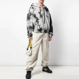 Pantaloni lungi casual pentru bărbați Off-White, croi larg, bej Pantaloni lungi casual pentru bărbați Off-White, croi larg, bej