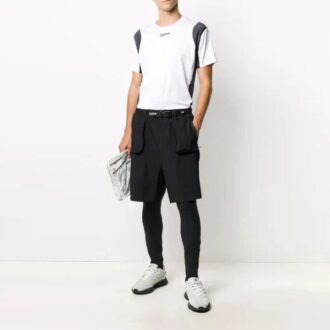 Pantaloni lungi casual pentru bărbați Off-White cu model alfabetic, croială slim, negru