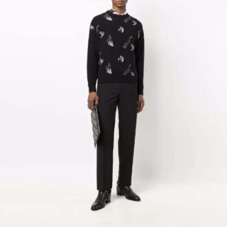 Pantaloni lungi casual pentru bărbați Off-White FW21, culoare solidă, negru Pantaloni lungi casual pentru bărbați Off-White FW21, culoare solidă, negru