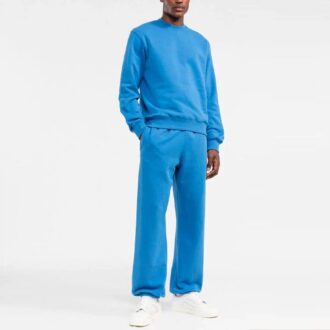 Pantaloni lungi casual pentru bărbați Off-White FW22, culoare solidă, cu dungi, albastru Pantaloni lungi casual pentru bărbați Off-White FW22, culoare solidă, cu dungi, albastru