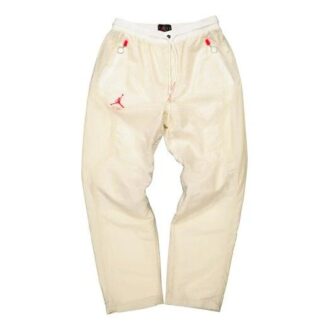 Pantaloni lungi sport cu imprimeu logo Air Jordan x Off-White „Cream White”