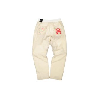 Pantaloni lungi sport cu imprimeu logo Air Jordan x Off-White „Cream White”