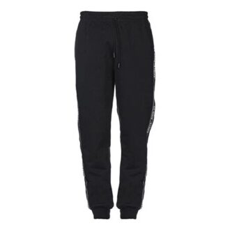 Pantaloni Off-White pentru bărbați cu dungă laterală, negri