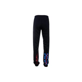 Pantaloni oversized din bumbac cu logo, stil streetwear, pentru bărbați, negri