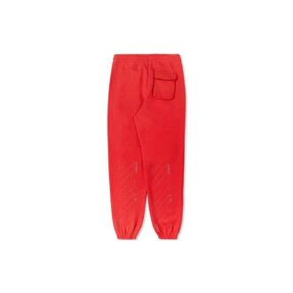 Pantaloni/pantaloni de sport/pantaloni de jogging roșii cu imprimeu logo Off-White pentru bărbați