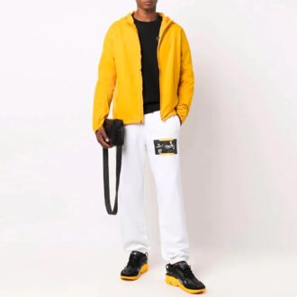 Pantaloni/pantaloni sport/pantaloni de jogging Off-White pentru bărbați FW21 cu imprimeu Caravaggio, albi