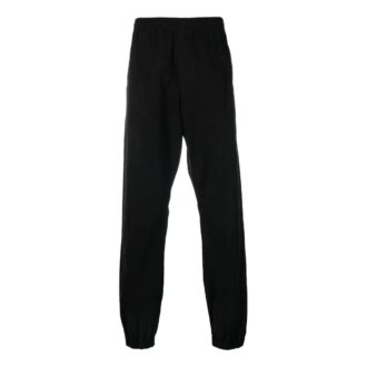 Pantaloni/pantaloni sport/pantaloni de jogging Off-White pentru bărbați, tricotaj cu țesătură simplă, culoare solidă, negru
