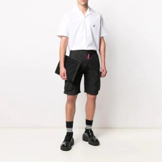Pantaloni Scurți cargo negri pentru bărbați Off-White SS21 cu logo