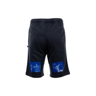 Pantaloni Scurți casual cu logo alfabet, versiune gri